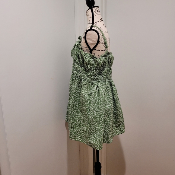 Wild Fable Green Floral Women's Spaghetti Strap Tunic Top- Size XXL - Picture 3 of 9